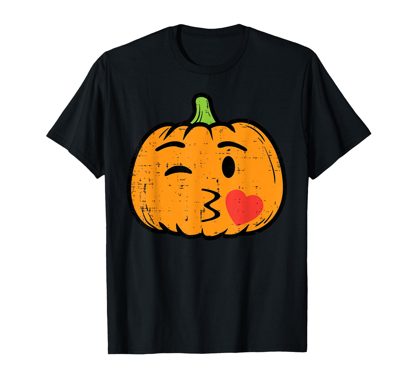 Halloween Pumpkin Face Kiss Cute Costume Girls Kid Women Men T-Shirt