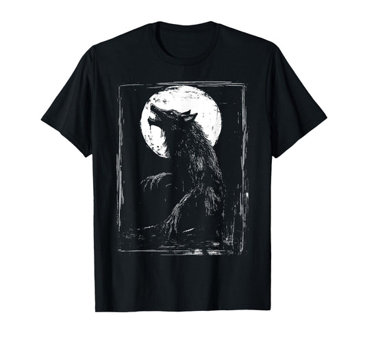 Horror Werewolf Head Halloween Mythology Wolf Shifter Lycan T-Shirt