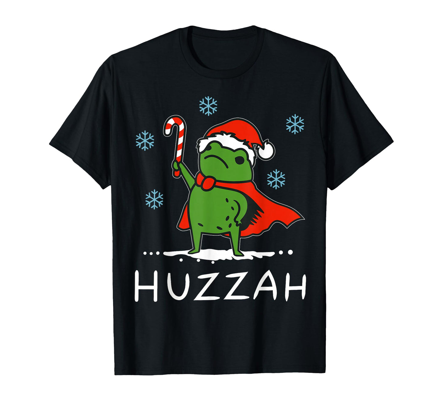 Huzzah Frog Knight Brave Frog Christmas Sword Funny Meme T-Shirt