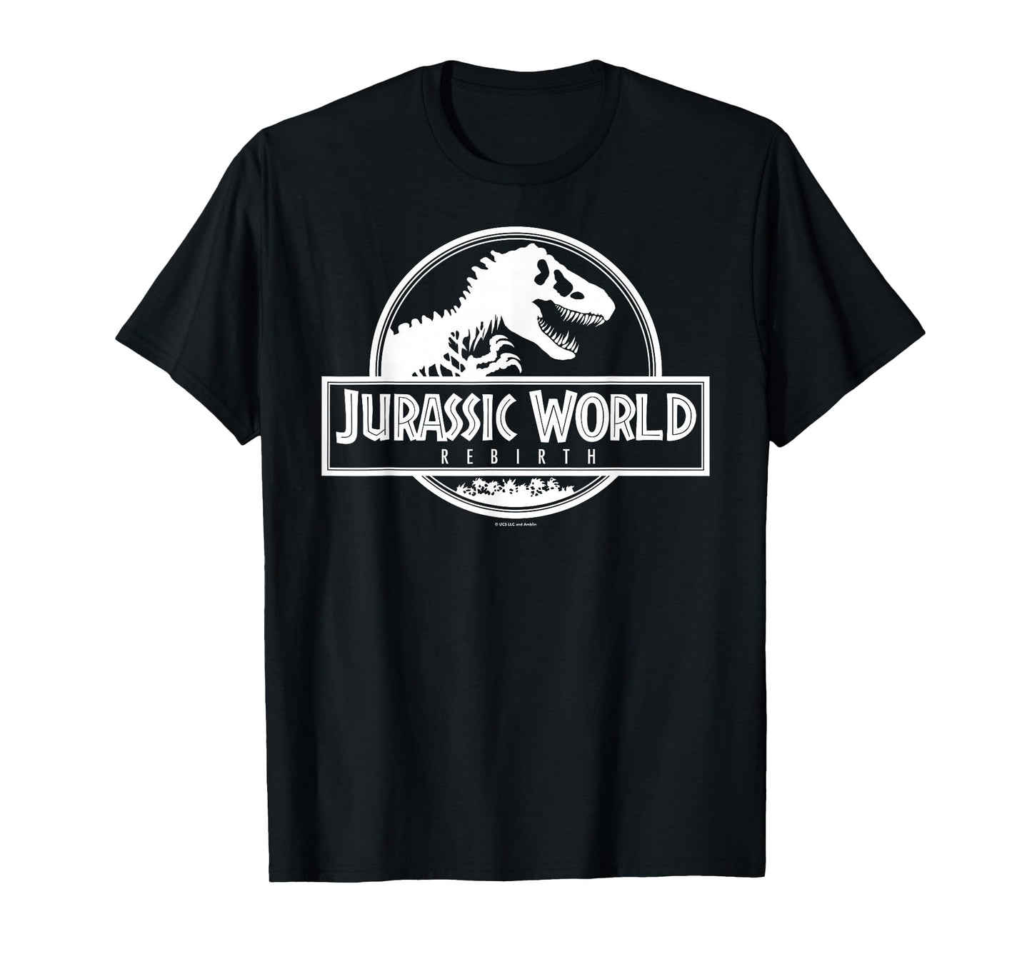 Jurassic World Rebirth Logo Black and White T-Shirt