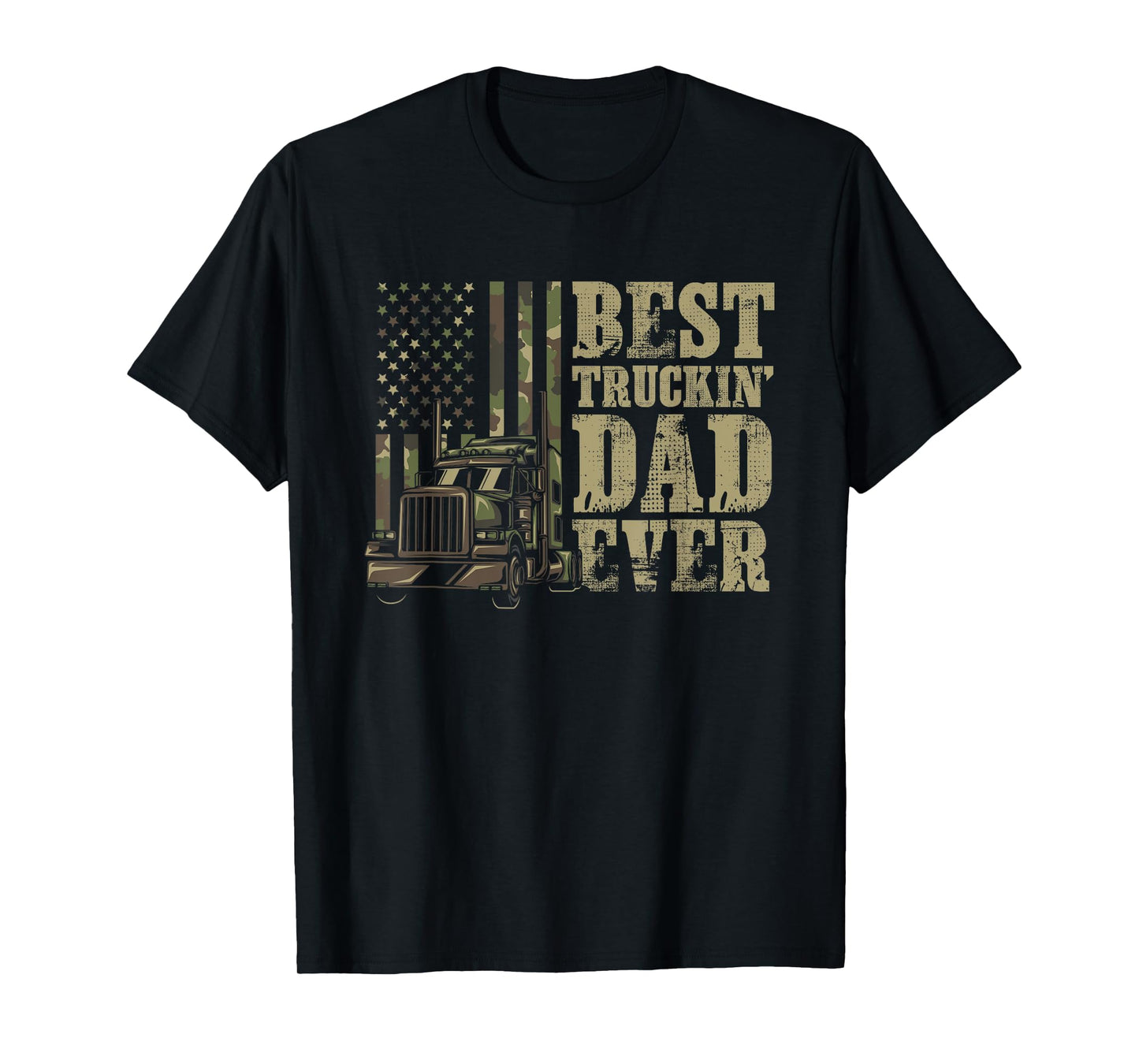 Best Trucking Dad Ever For A Trucker or Truck Driver Dad T-Shirt