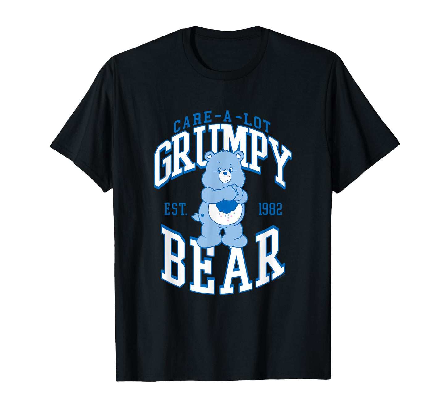 Care Bears Grumpy Bear 1982 Collegiate Letters Cartoon T-Shirt
