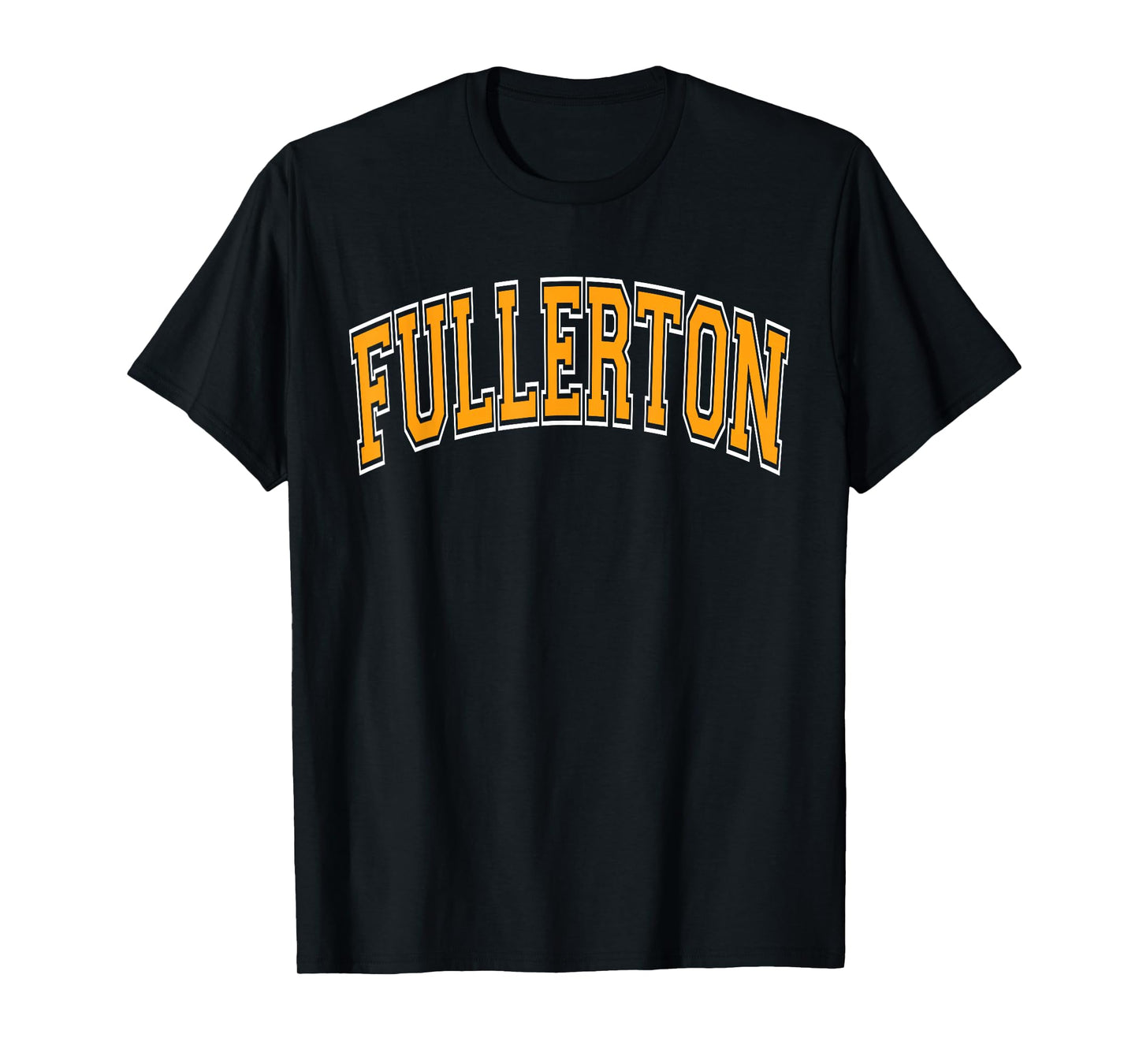 Fullerton Arched Style Orange Text T-Shirt