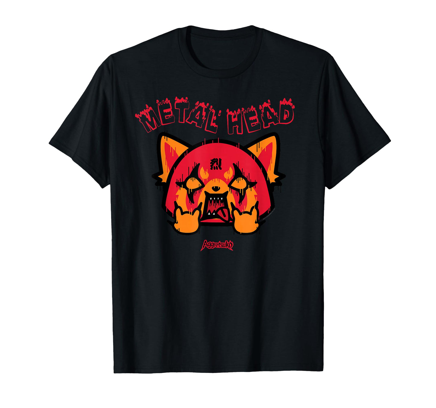 Aggretsuko Rage Metal Head Tee Shirt T-Shirt