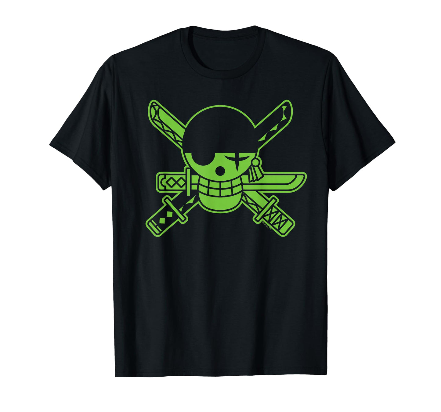 One Piece Anime Green Roronoa Zoro Jolly Roger T-Shirt