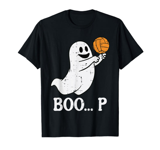 Halloween Ghost Volleyball Boo Costume Sports Women Men Kids T-Shirt