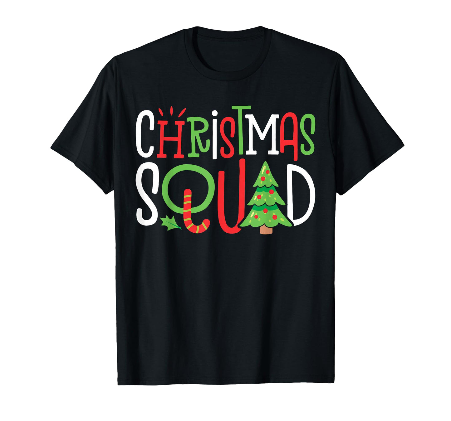 Christmas Squad Funny Xmas Tree Family Matching Pajamas Boys Short Sleeve T-Shirt
