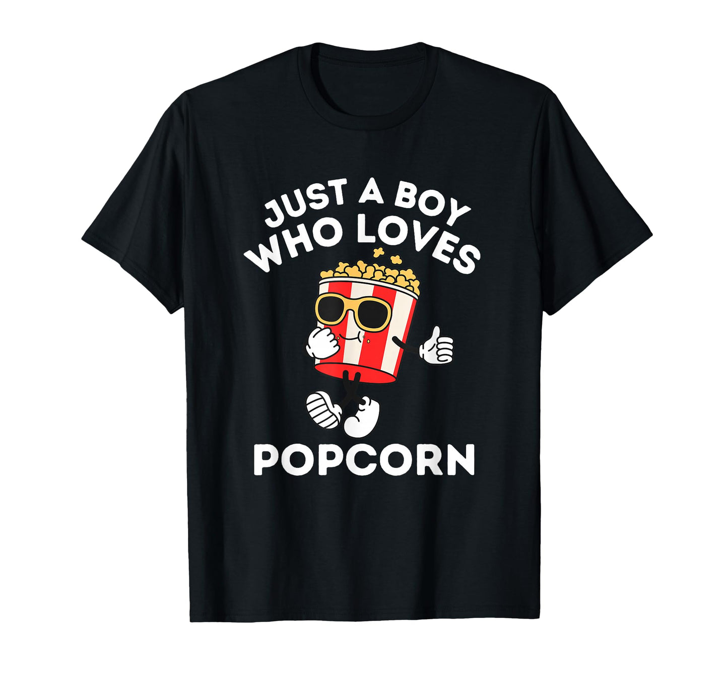 Just A Boy Who Loves Popcorn Cute Kids Toddler Baby 5T 4T T-Shirt
