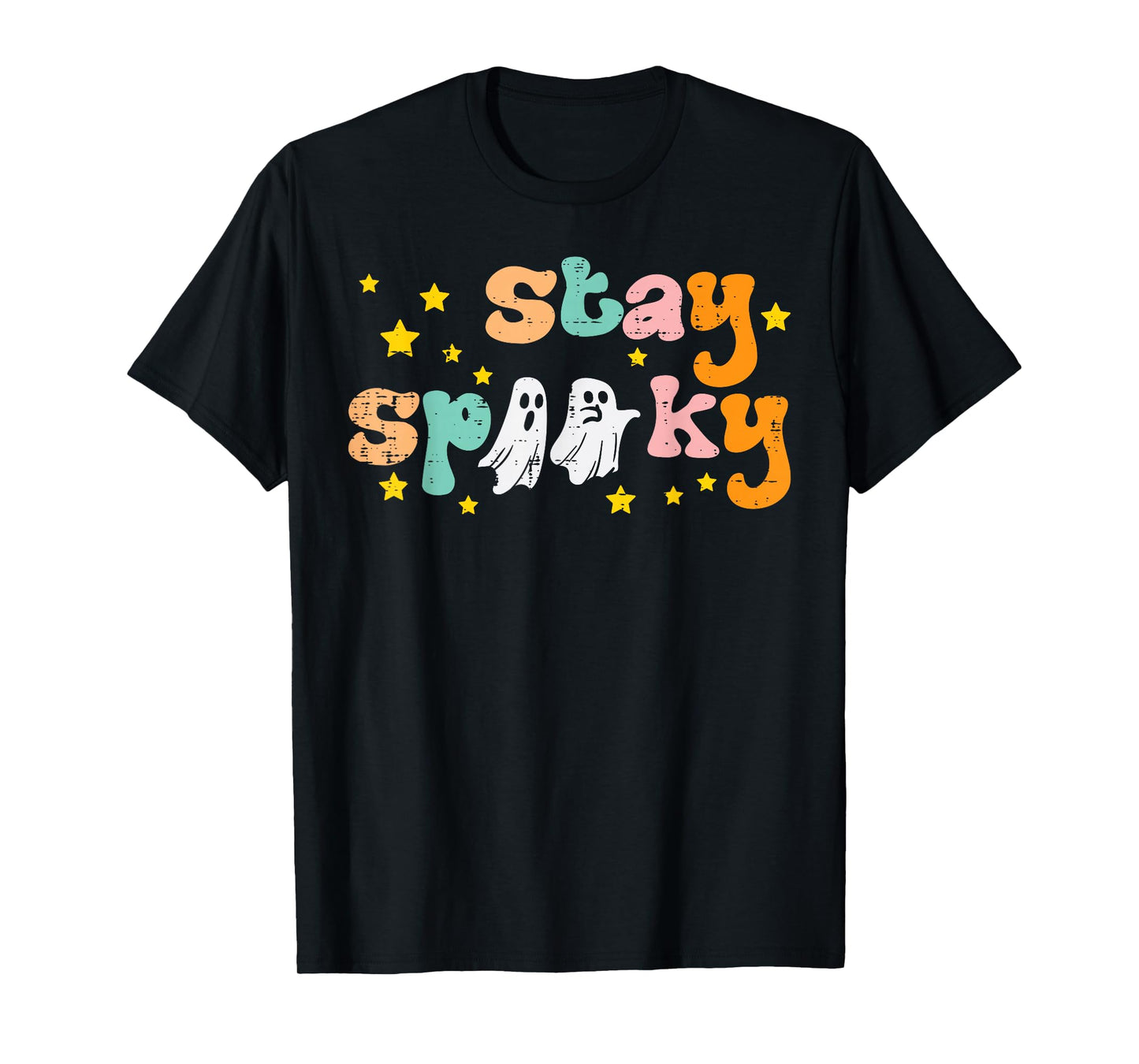 Spooky Ghosts Retro Vintage Halloween Costume Men Women Kids T-Shirt