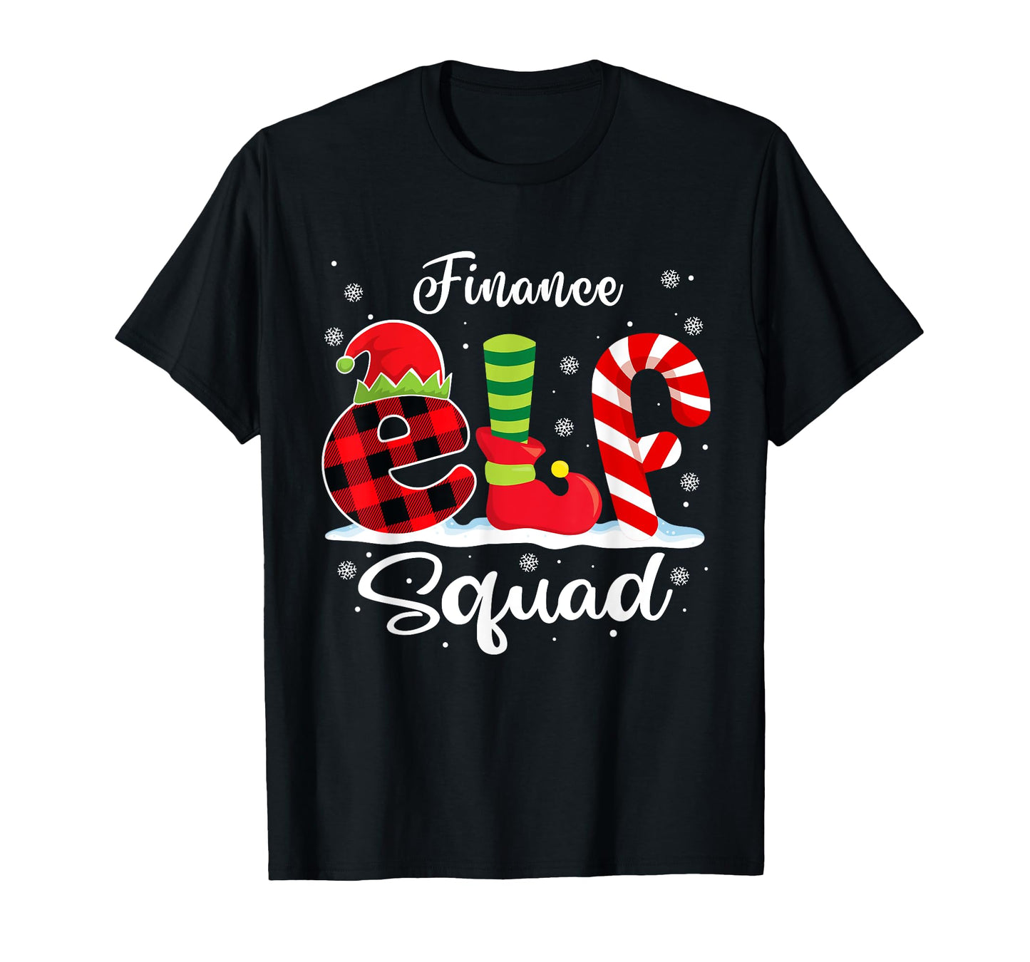 Finance Elf Squad Christmas Finance Analyst Matching T-Shirt