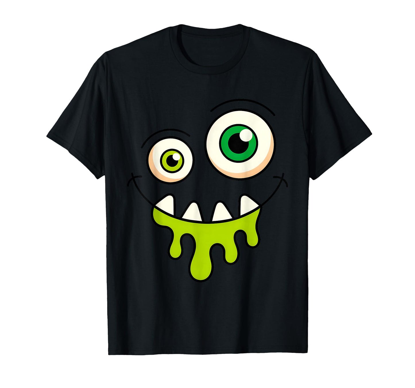 Cute Monster Face Easy Halloween Group Costume T-Shirt