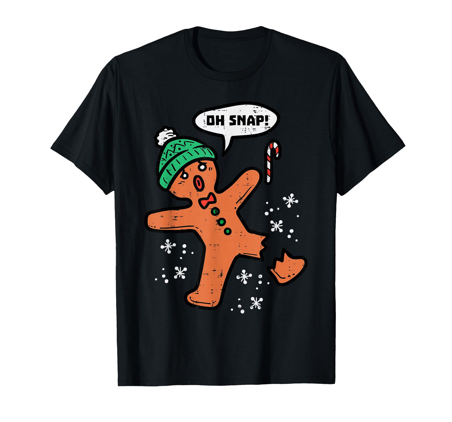 Oh Snap Gingerbread Man Funny Christmas Xmas Men Women Kids T-Shirt