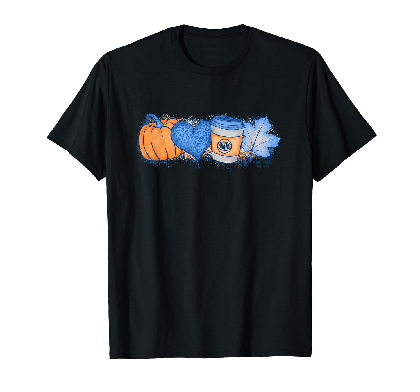 NBA New York Knicks Cozy Fall Painted Banner T-Shirt