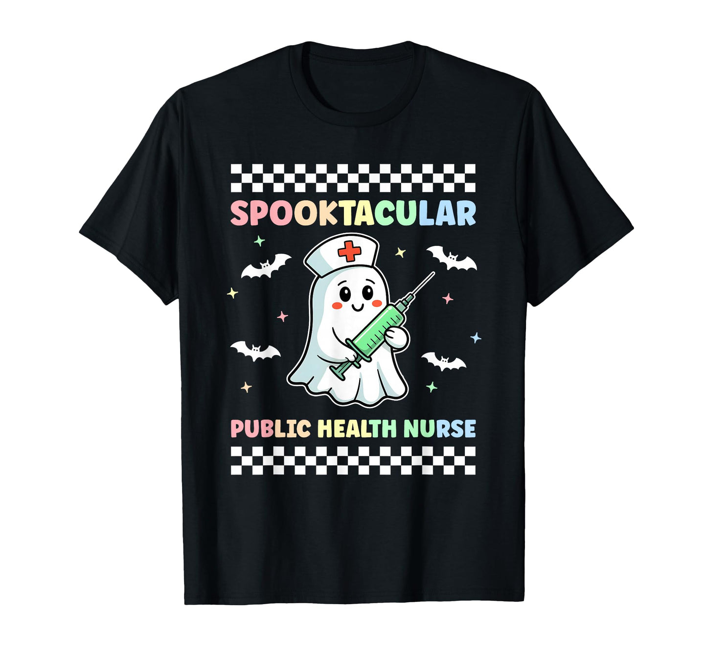 Spooktacular Public Health Nurse Halloween Costume Scrub T-Shirt