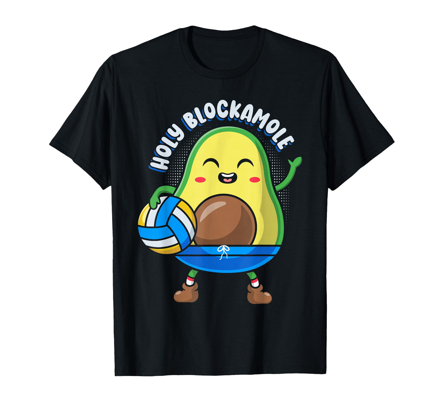 Funny Volleyball Avocado Lover Holy Blockamole T-Shirt