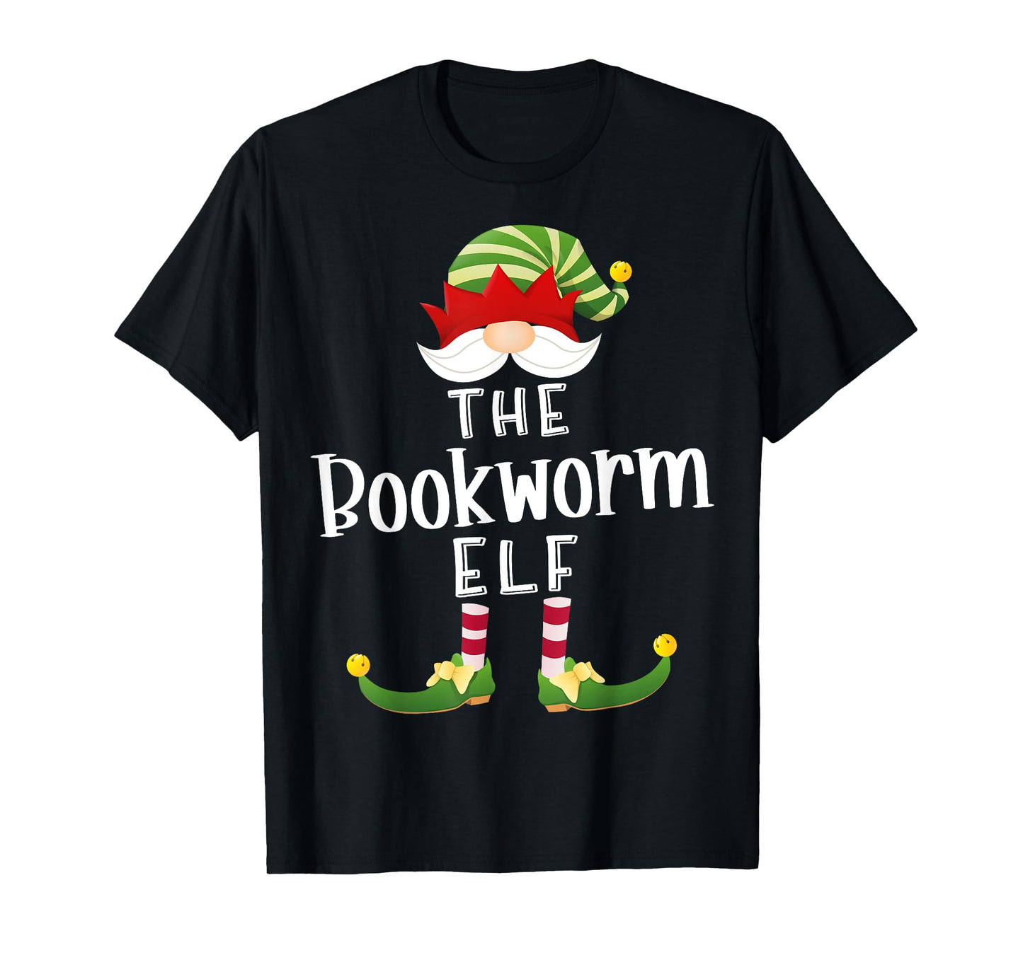 Bookworm Elf Group Christmas Funny Pajama Party T-Shirt