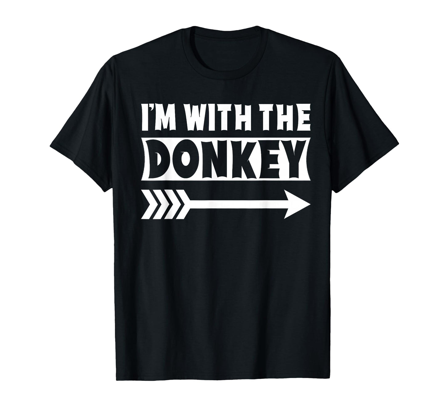 I'm With The Donkey Halloween Costume Donkey Halloween T-Shirt