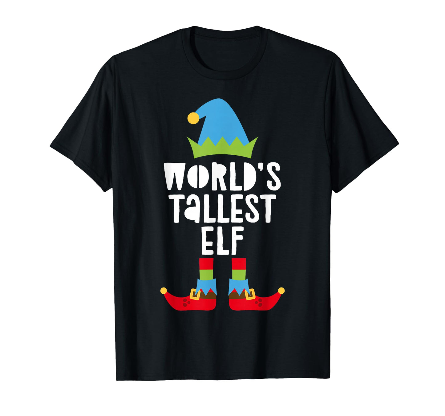 World's Tallest Elf Shirt Men Matching Christmas Elf Pajamas T-Shirt