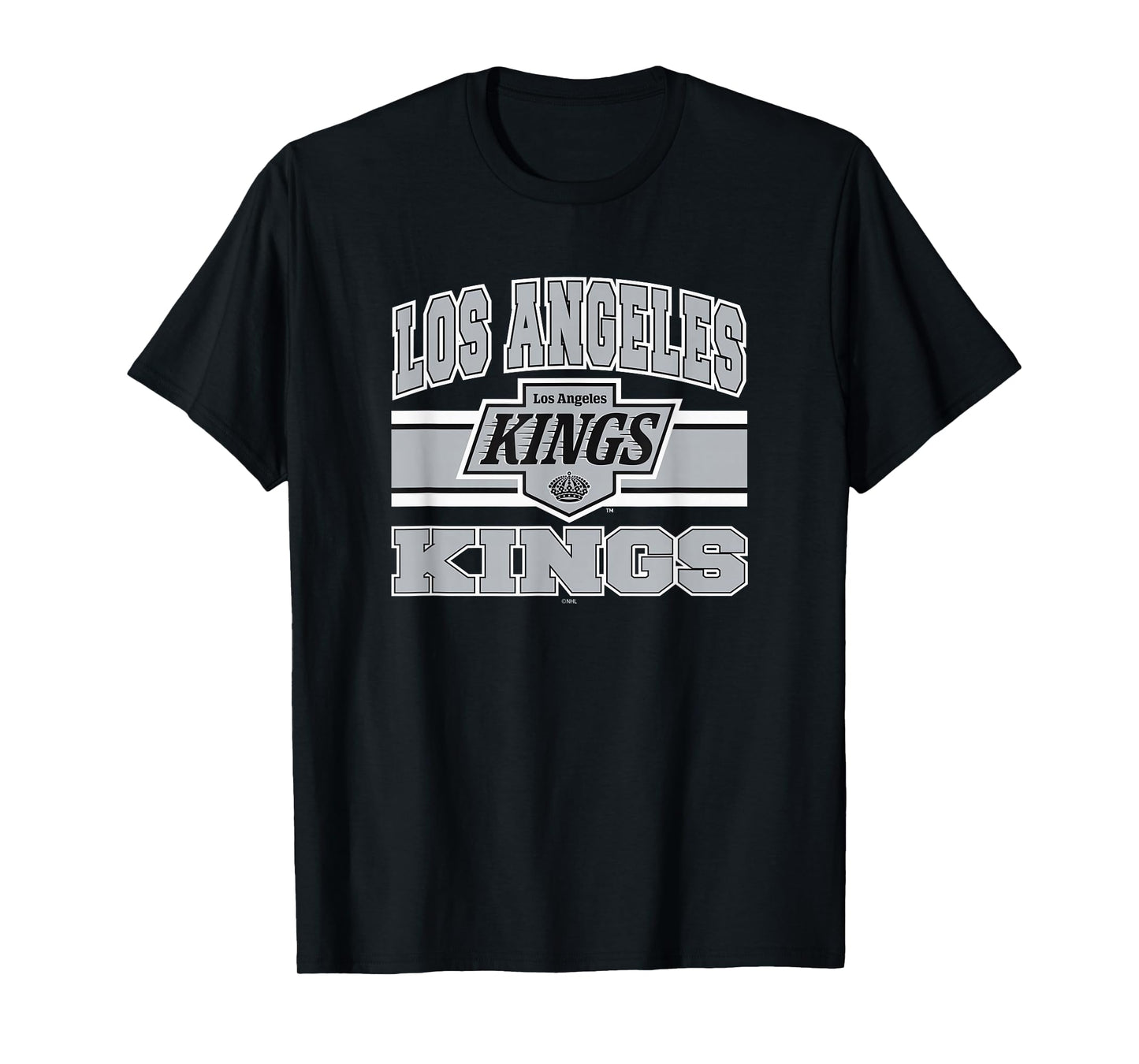 Los Angeles Kings Stripe Dark Heather Officially Licensed T-Shirt