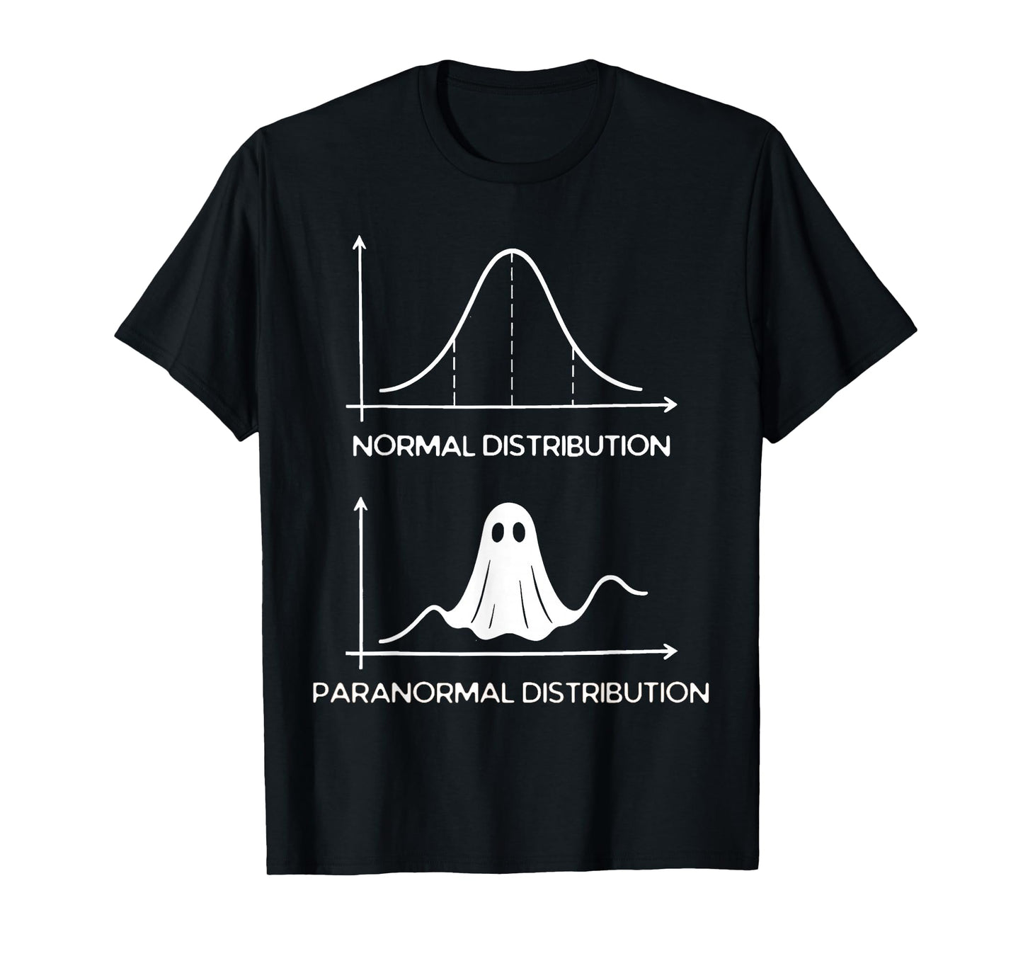 Funny Math Paranormal Distribution Halloween Joke T-Shirt