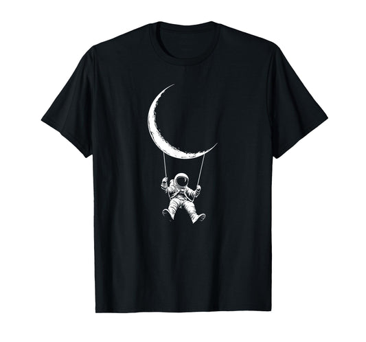 Funny Moon Swing Astronaut T-Shirt