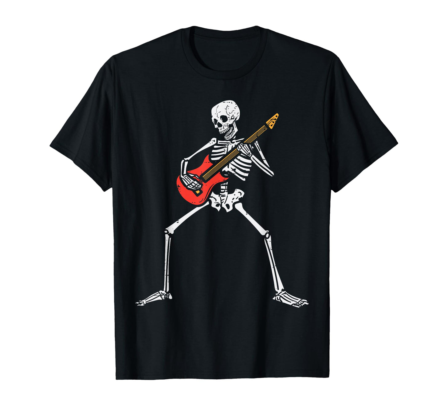 Halloween Skeleton Rocker Guitar Punk Rock Costume Men Women T-Shirt