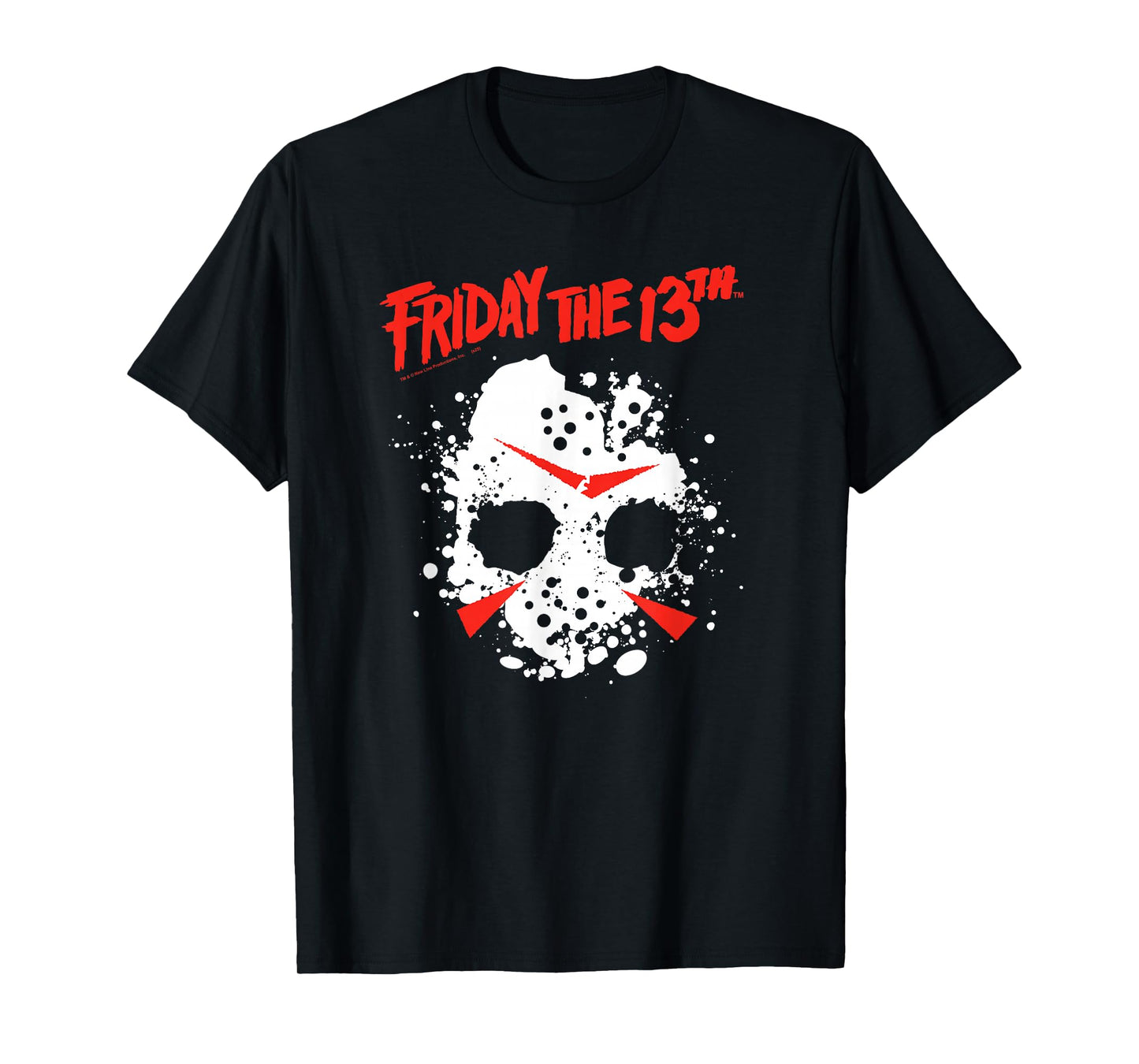 Friday The 13th Abstract Mask with Logo Retro Horror Movie T-Shirt