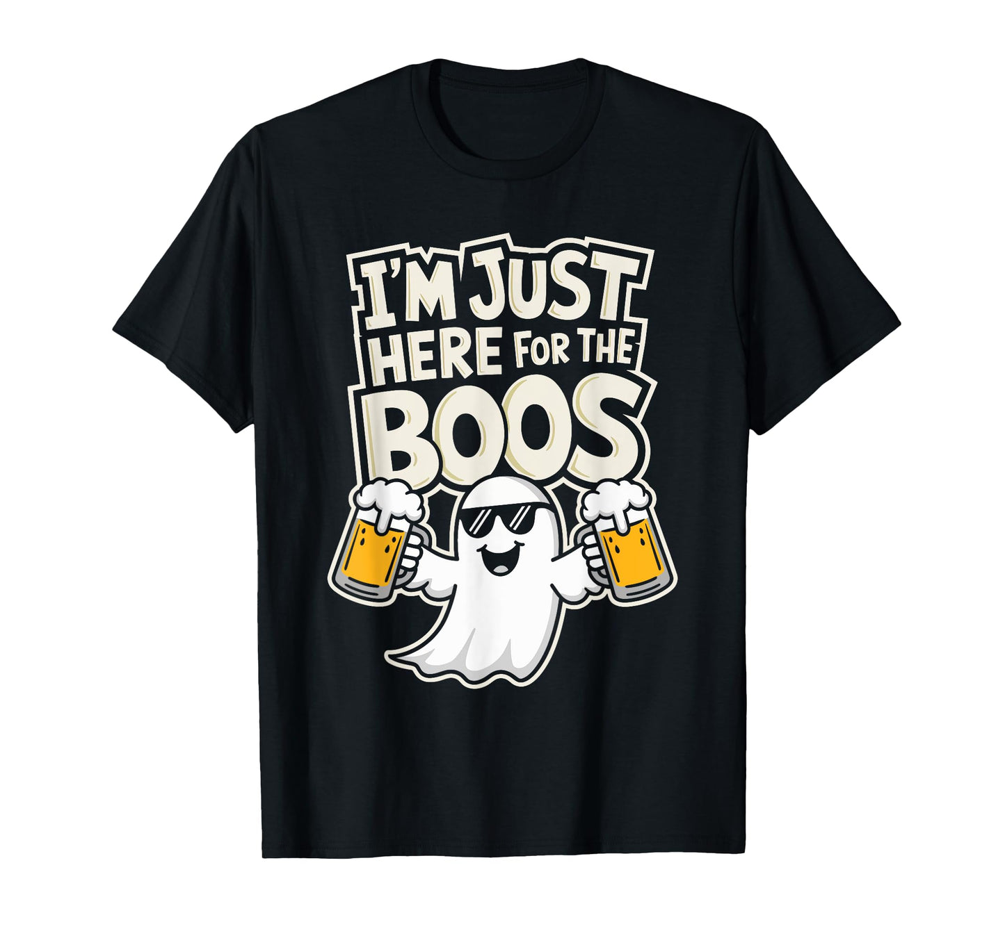 I'm Just Here for The Boos Ghost Beer Halloween Party Men T-Shirt