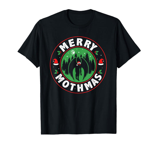 Merry Mothmas Funny Santa Mothman Cryptid Christmas Pajama T-Shirt