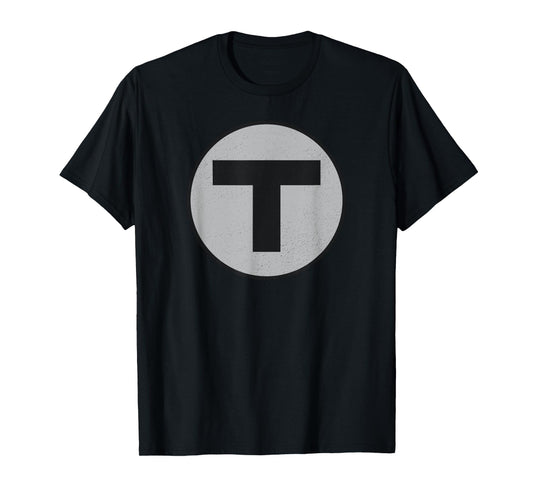 Boston T T-Shirt Vintage MBTA Train Tee T-Shirt