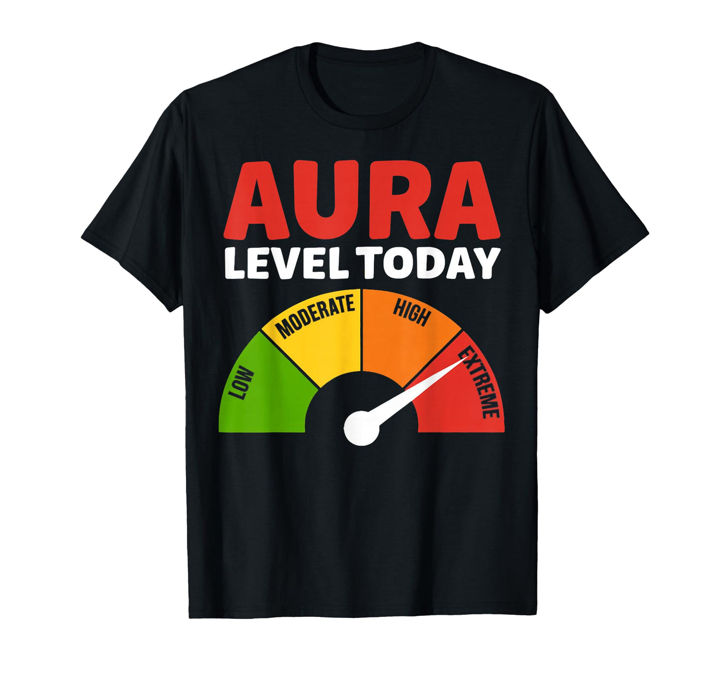 Aura Level Today Level Meter Farm Aura Funny Aura Farming T-Shirt