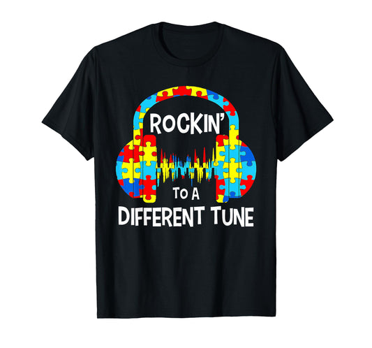 Autism Game - Rocking To A Different Tune For Gamer Boys T-Shirt