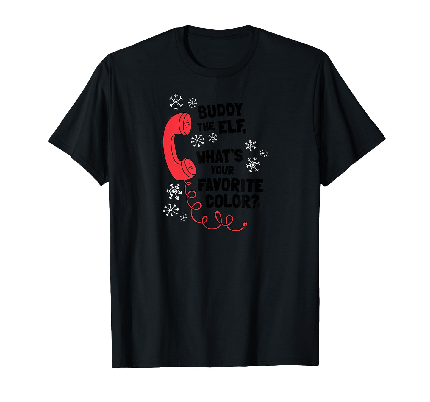 Elf What's Your Favorite Color? Phone Funny Christmas T-Shirt