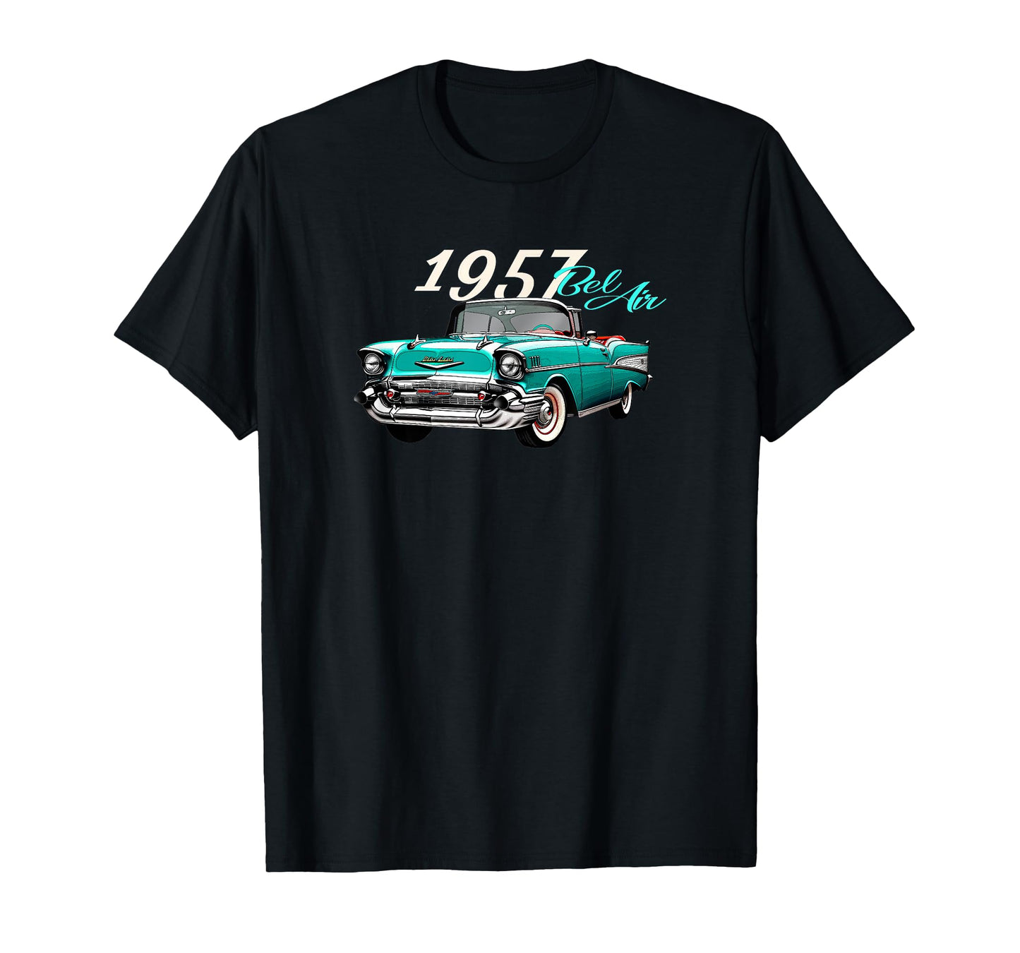 Vintage 1957 Bel Air Convertible, Vintage American Car Art T-Shirt