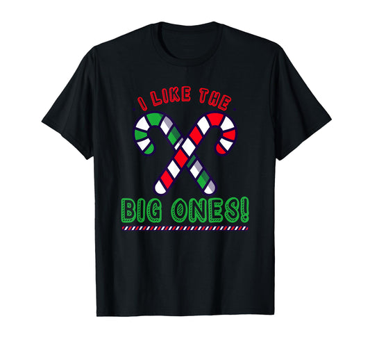 Inappropriate Candy Cane Adult Humor Naughty Women Christmas T-Shirt