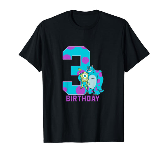 Kids Disney Pixar Monsters University Mike & Sully 3rd Birthday T-Shirt
