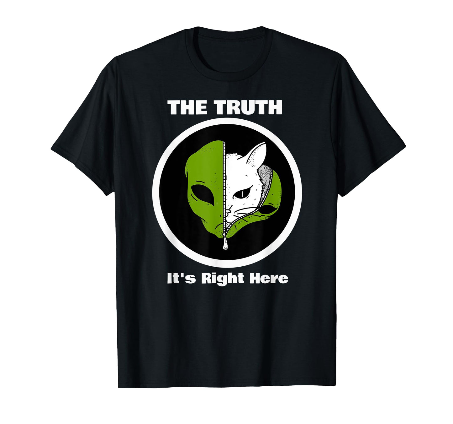 Funny Space Halloween Humor of Kitty Cat in Alien Costume Men Women Kids T-Shirt