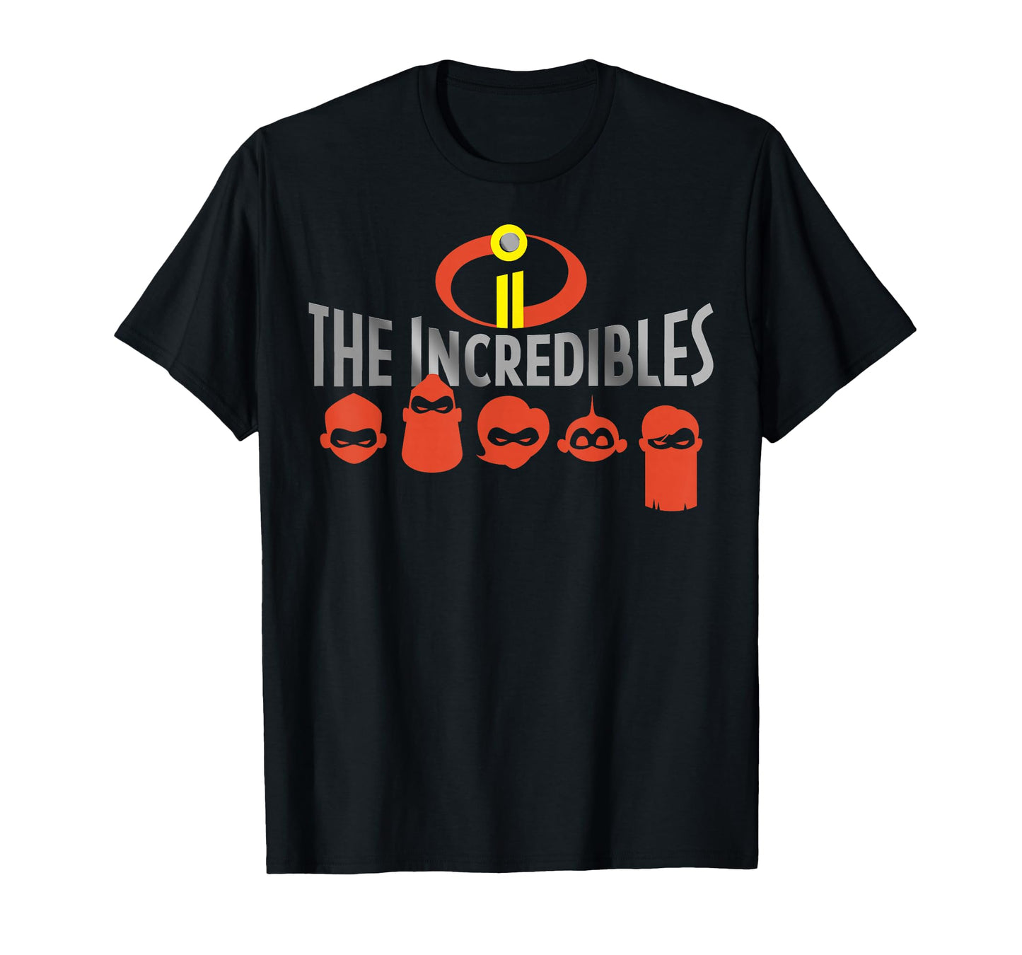 Disney Pixar Incredibles 2 Silhouette Faces Graphic T-Shirt T-Shirt