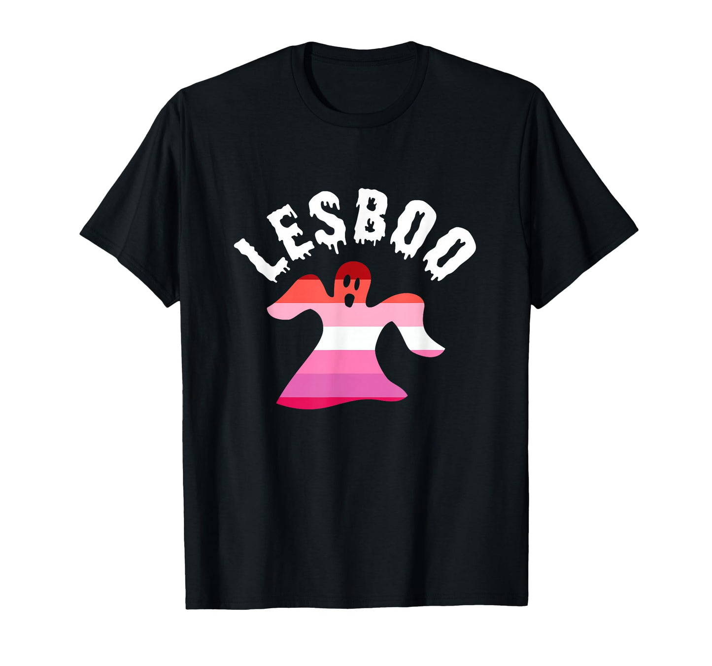 Lesboo Lesbian Ghost Spooky Halloween Funny LGBT Pride T-Shirt