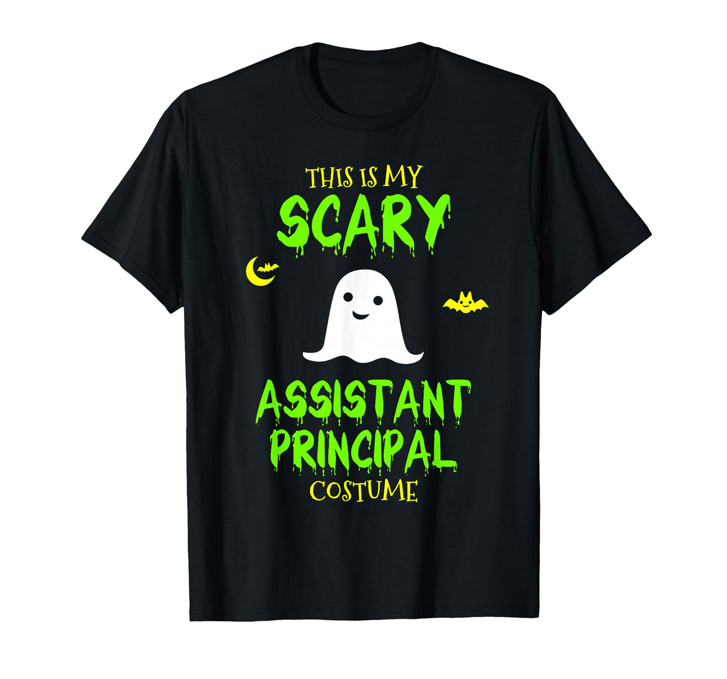 Scary Assistant Principal Costume Halloween Lazy Easy T-Shirt