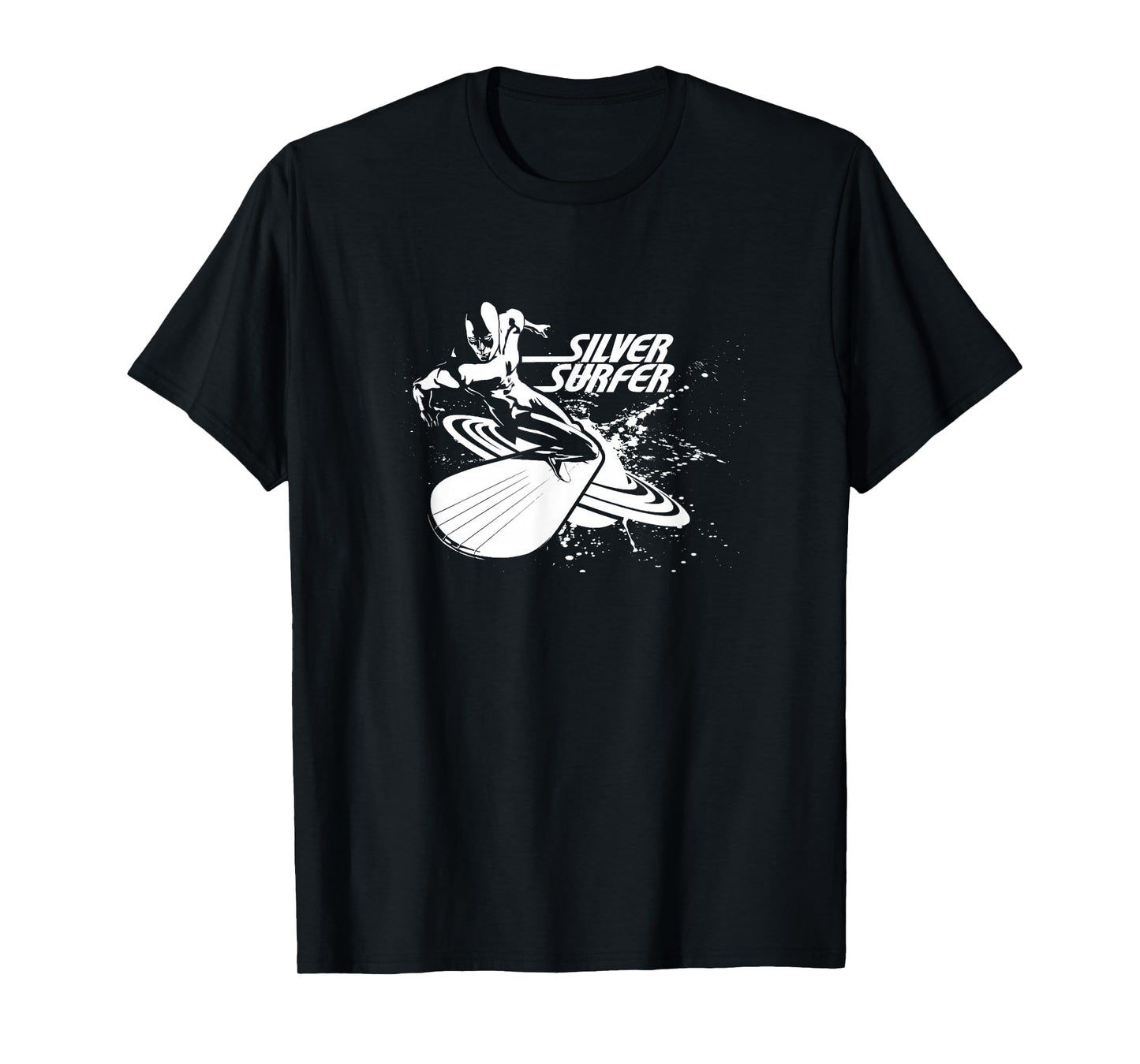 Marvel Comics Retro Classic Silver Surfer Space Paint Splash T-Shirt