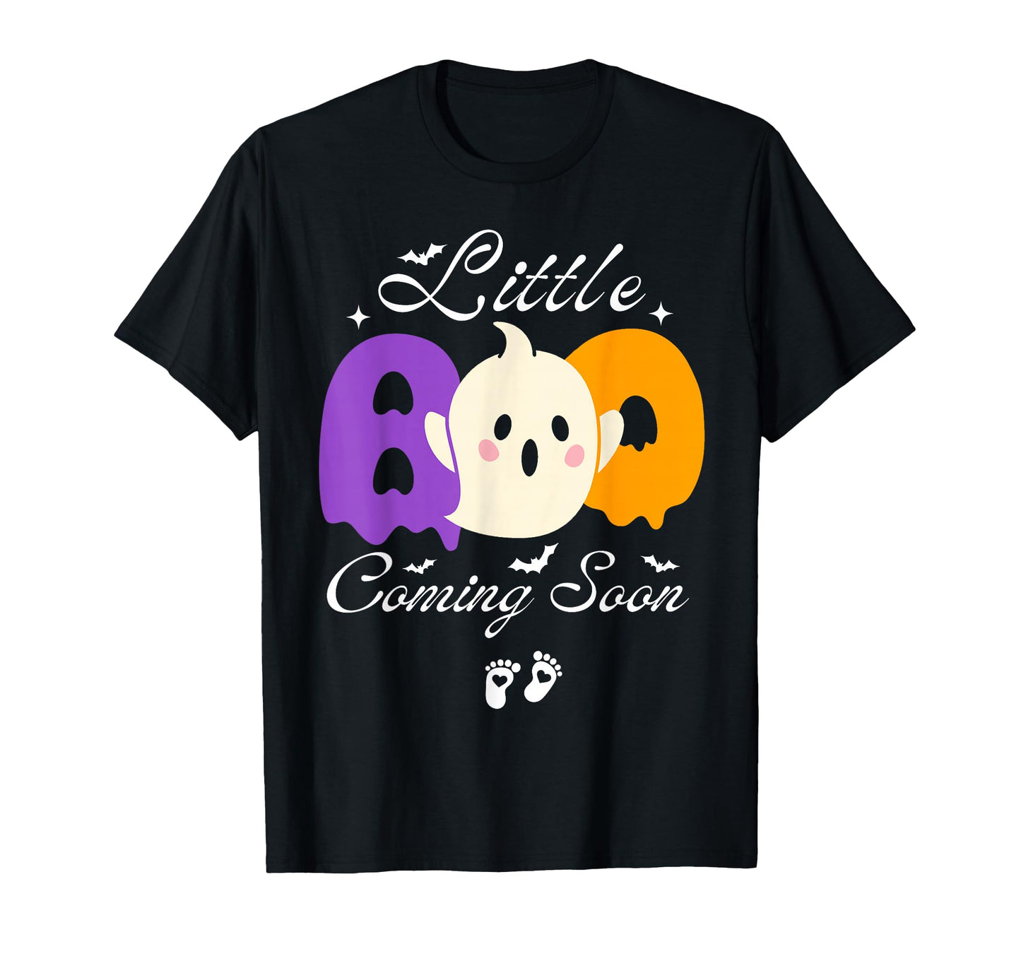 Little Boo Coming Soon-Funny Halloween Pregnant Announcement T-Shirt