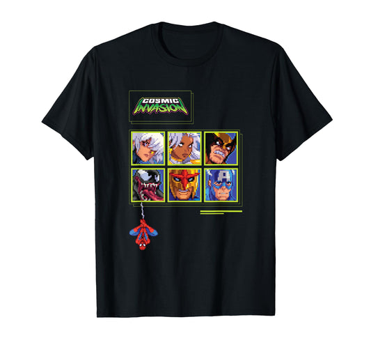 Marvel Cosmic Invasion Game Choose Your Super Hero Retro T-Shirt
