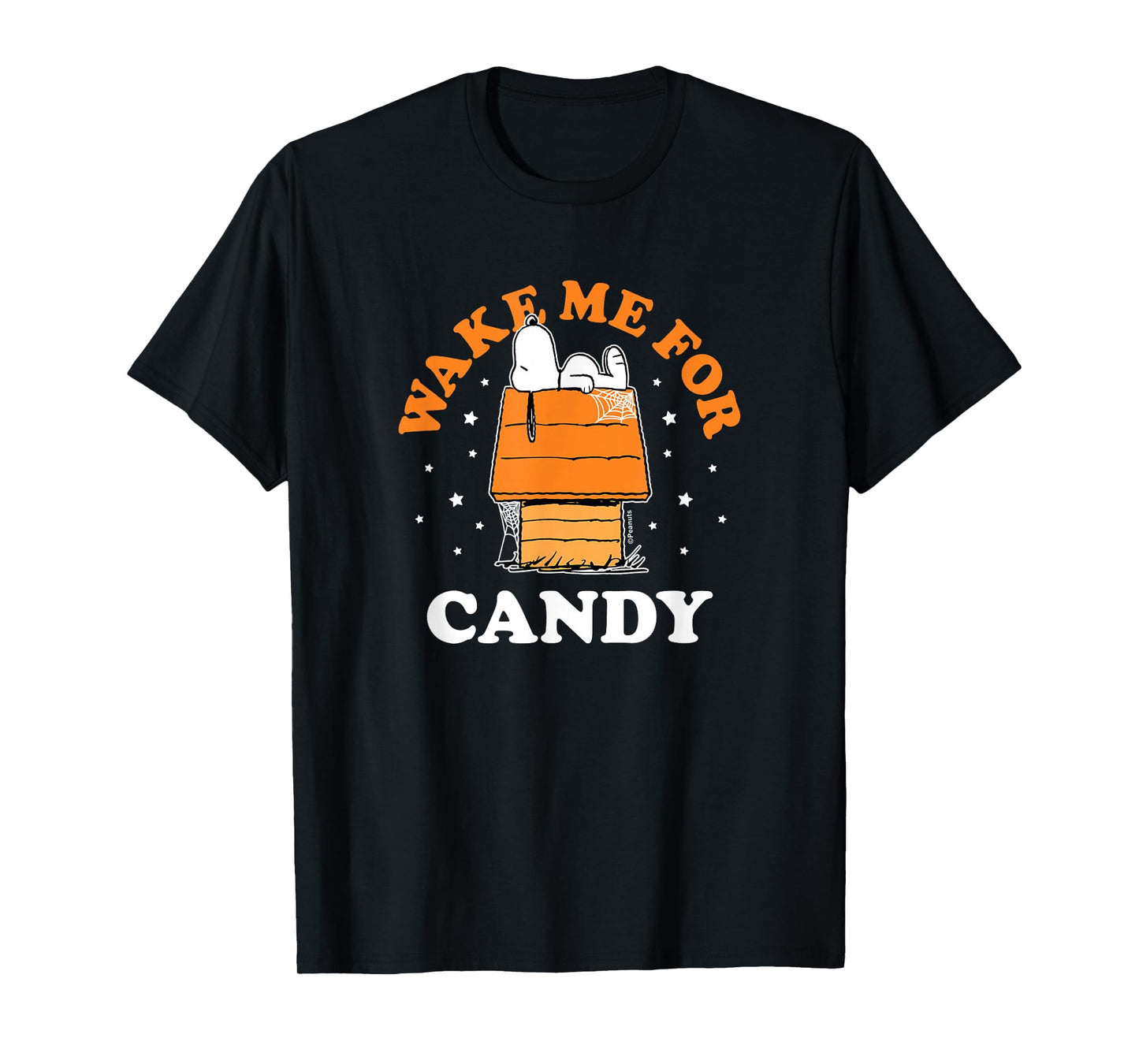 Peanuts - Snoopy Halloween House Wake Me For Candy T-Shirt