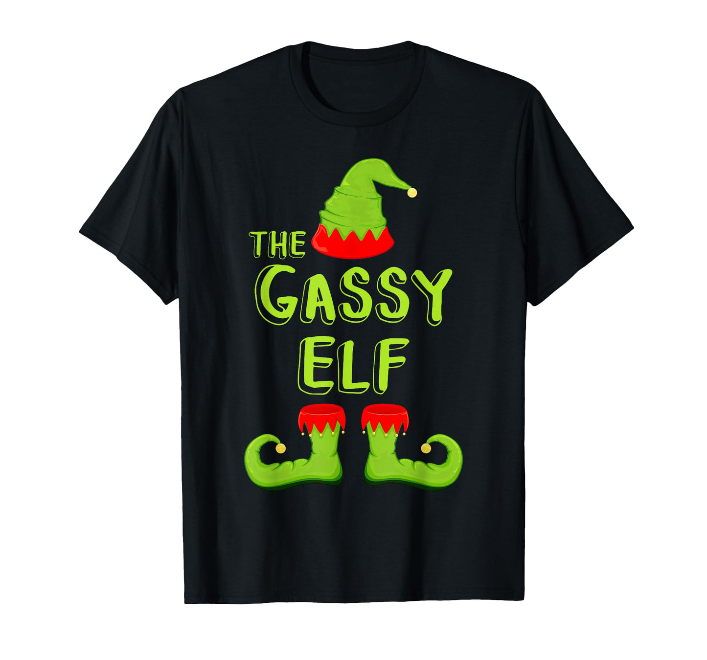 The Gassy Elf T-Shirt Matching Christmas Elf Shirt T-Shirt