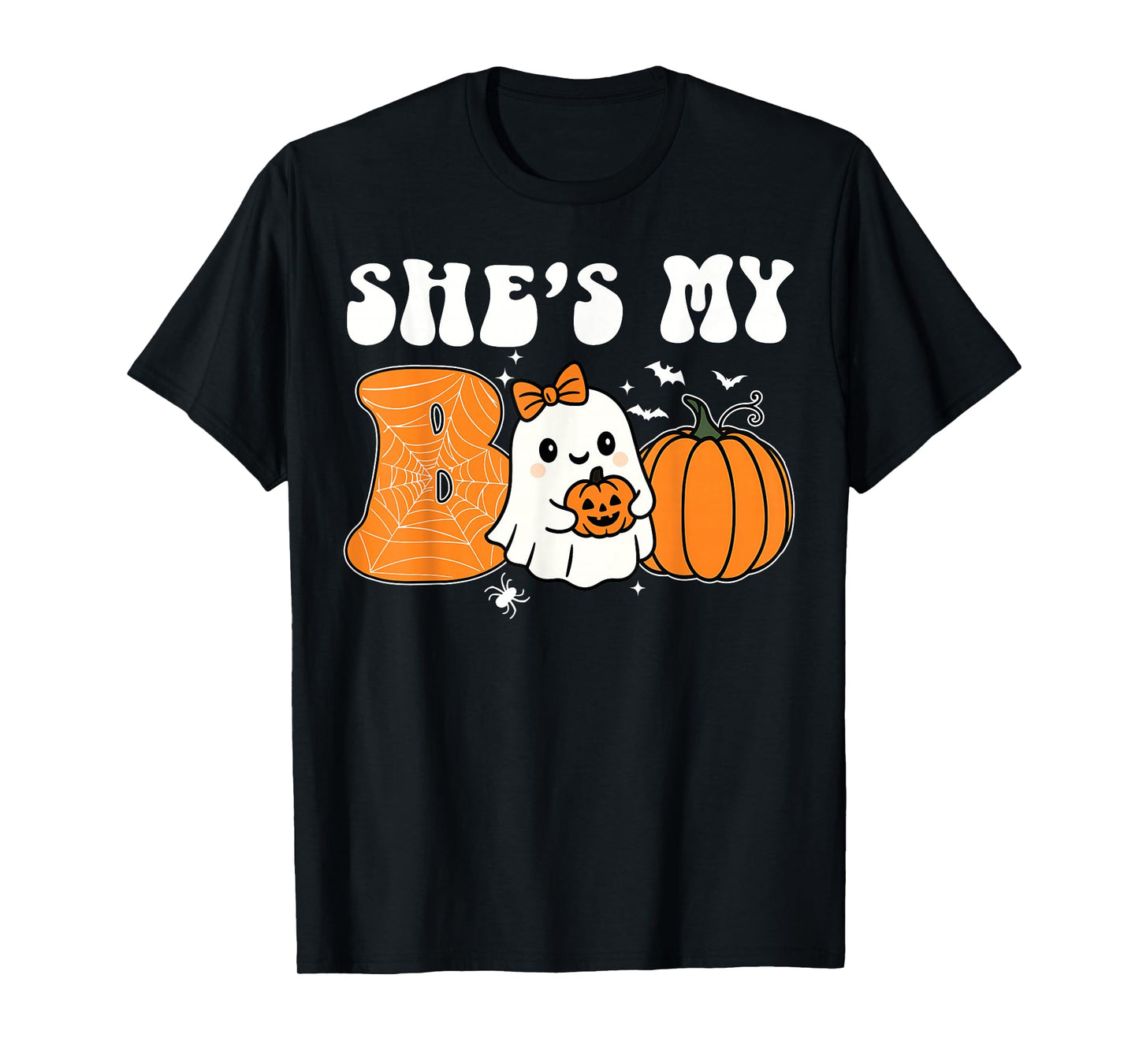 She's My Boo Funny Matching Halloween Couples He's My Boo T-Shirt