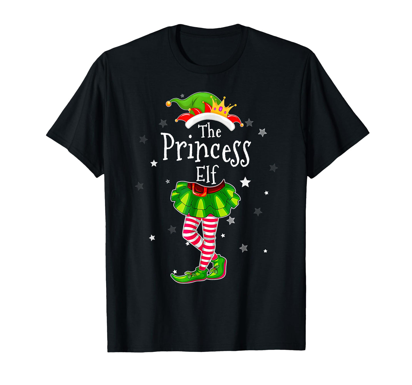 Princess Cute Elf Matching Family Group Christmas Party Girl T-Shirt