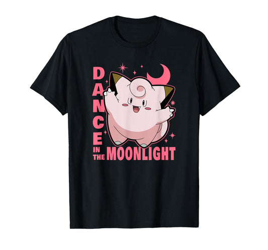 Pokémon Clefairy Dance in The Moonlight Big Face T-Shirt