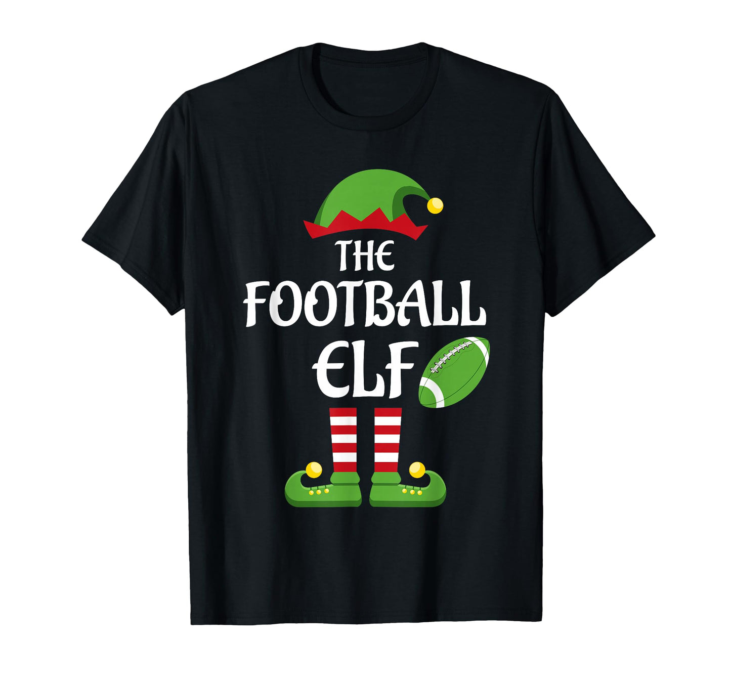 Football Elf Family Matching Group Christmas T-Shirt