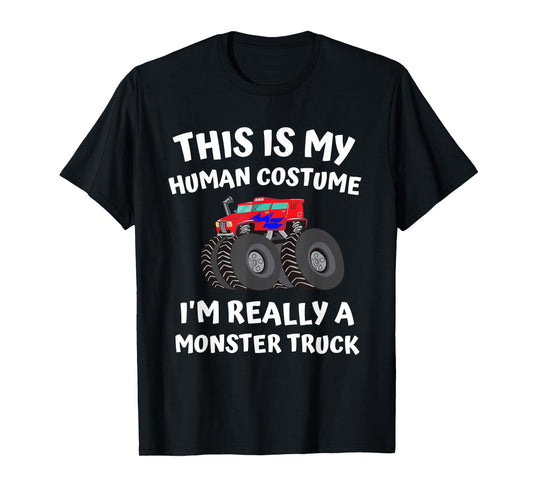 Kids Monster Truck Halloween Costume Toddler Boys 5T 4T T-Shirt